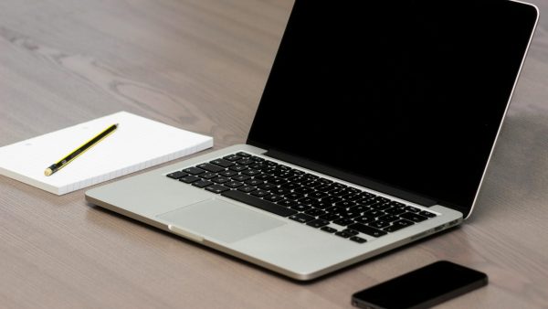 Free Silver Macbook Beside Iphone Stock Photo-Used Laptop