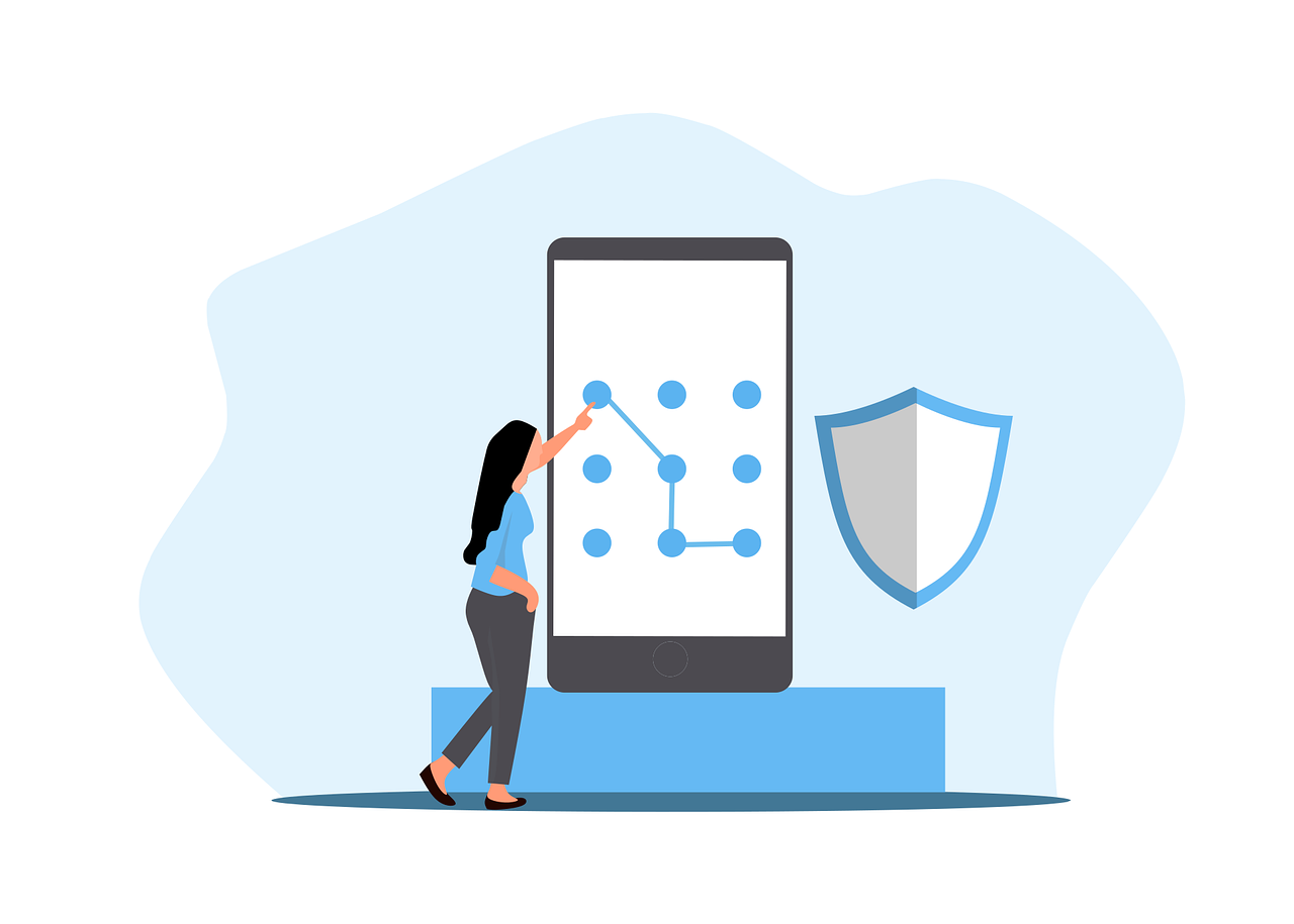 Strong Passwords Free security pattern lock vector