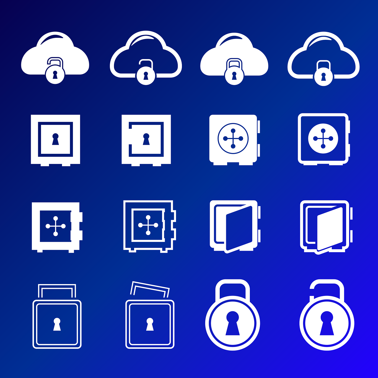 cloud storage security Free safe nature lock vector