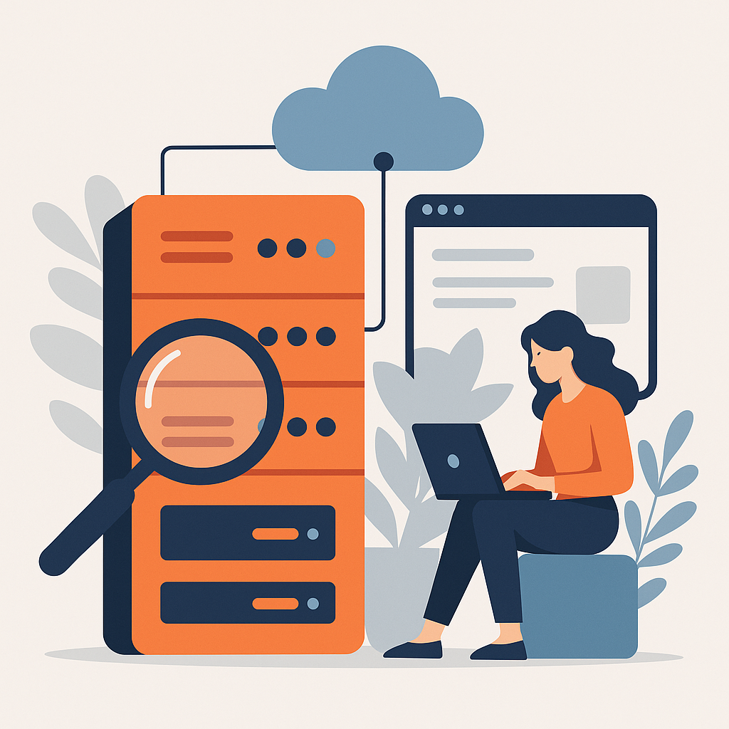 Woman analyzing data on laptop