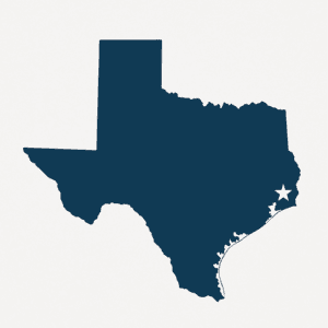 Outline of Texas with star