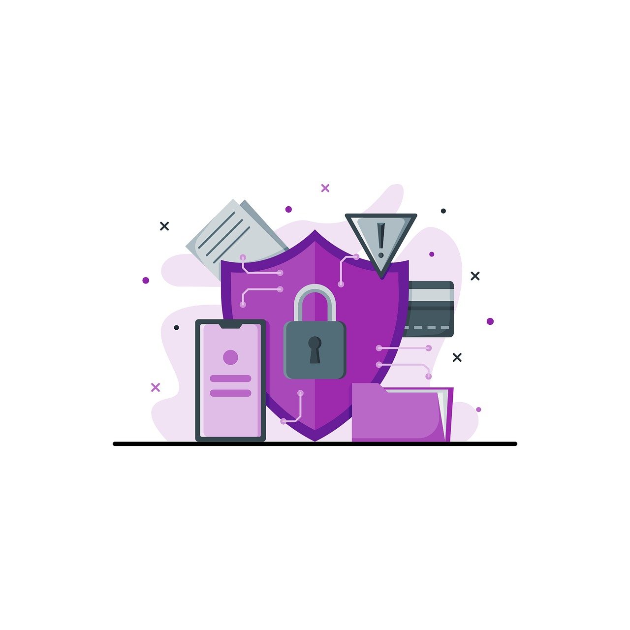 smart office security Free internet security digital vector