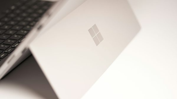 Microsoft Forms data collection white-laptop-computer-on-white-table